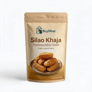 Silao Khaja 200g traditional Bihari crispy layered sweet by BuyBihar in stand-up pouch packaging