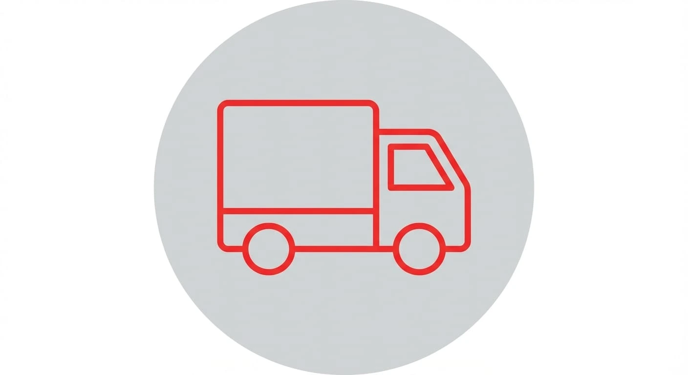 Delivery truck icon representing fast shipping and delivery service
