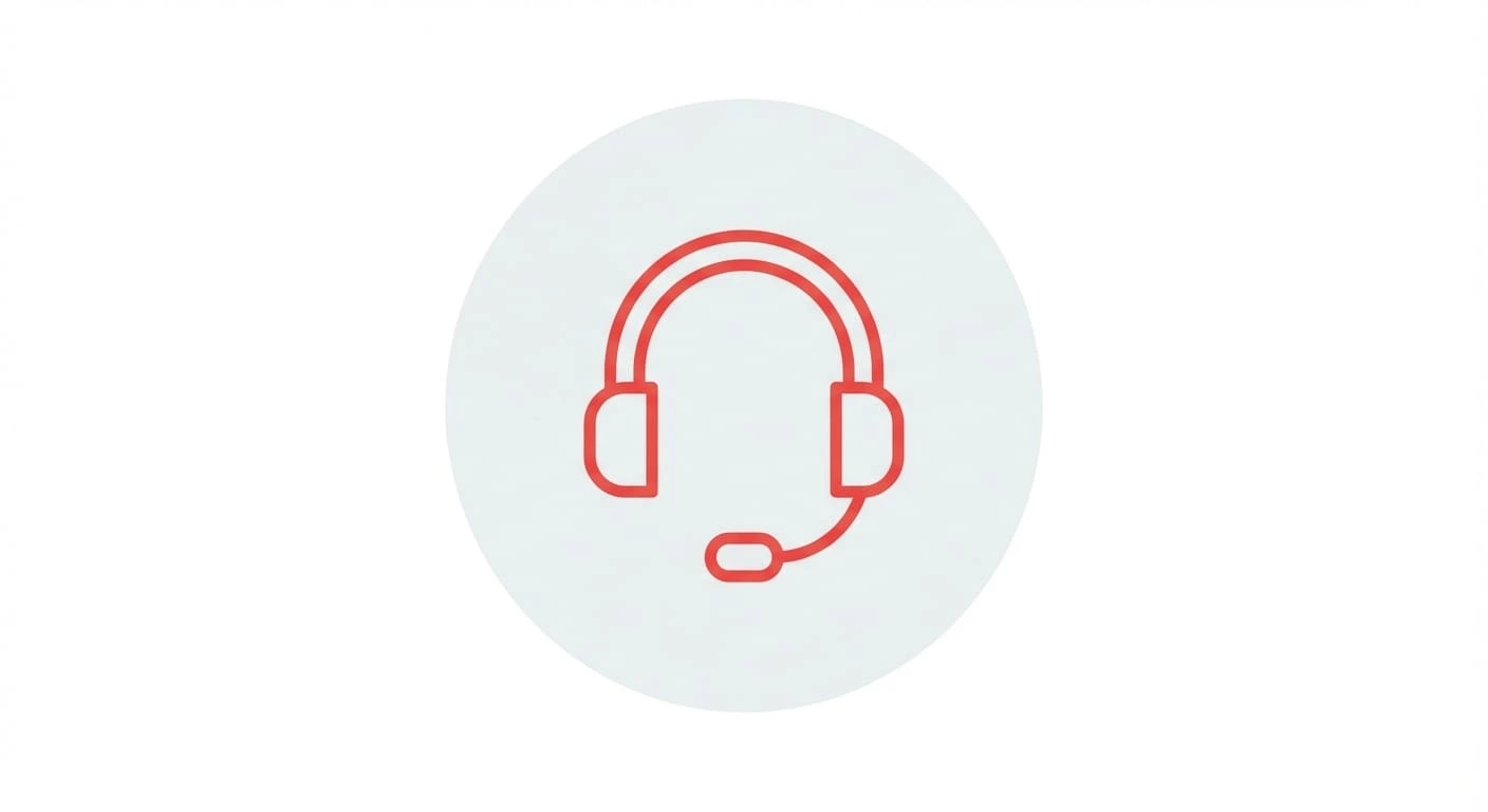 Headset customer support icon representing help and assistance